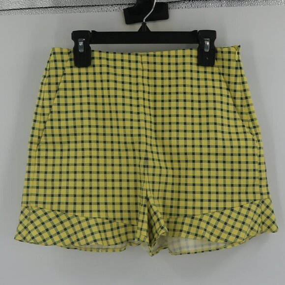 Zara Pants - Zara Women's Yellow Plaid Style Shorts Clueless Vibes Size XS
